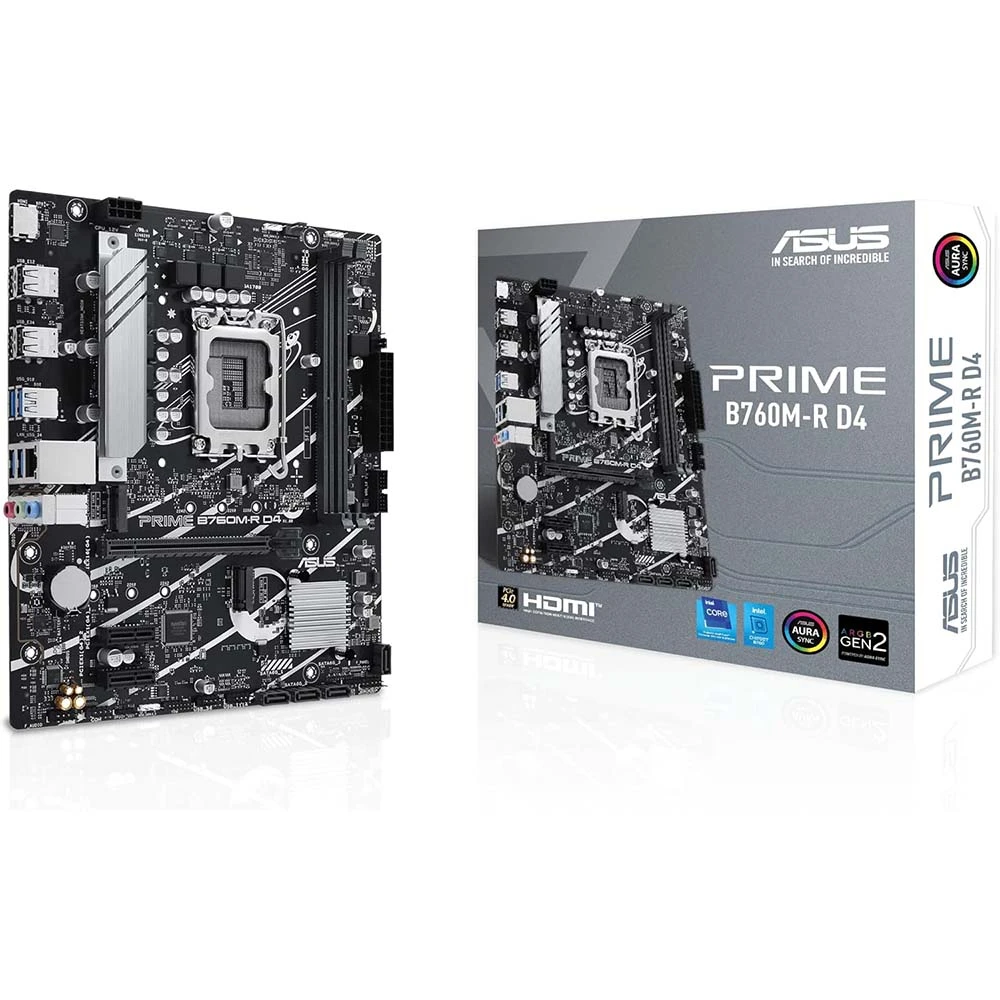 ASUS B760M-R DDR4 LGA 1700 Motherboard Prime B760M-R D4 90MB1HO0-M0EA0