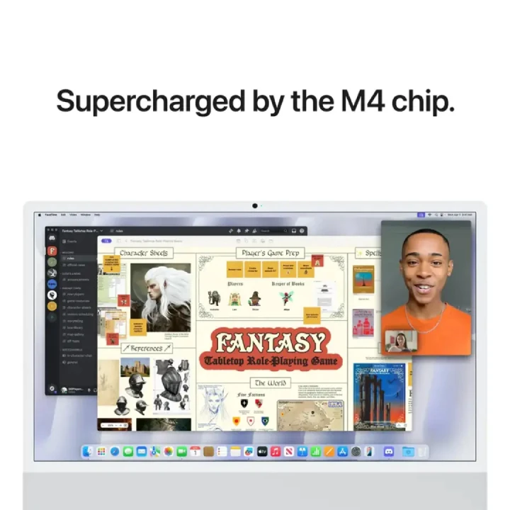 Apple iMac 24-inch All-in-One – M4 chip – 16GB RAM – 256GB SSD – Silver – MWUC3LL/A