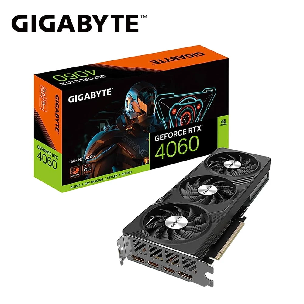 Gigabyte Geforce RTX 4060 Gaming OC 8G Graphic Card (GV-N4060GAMINGOC-8GD)