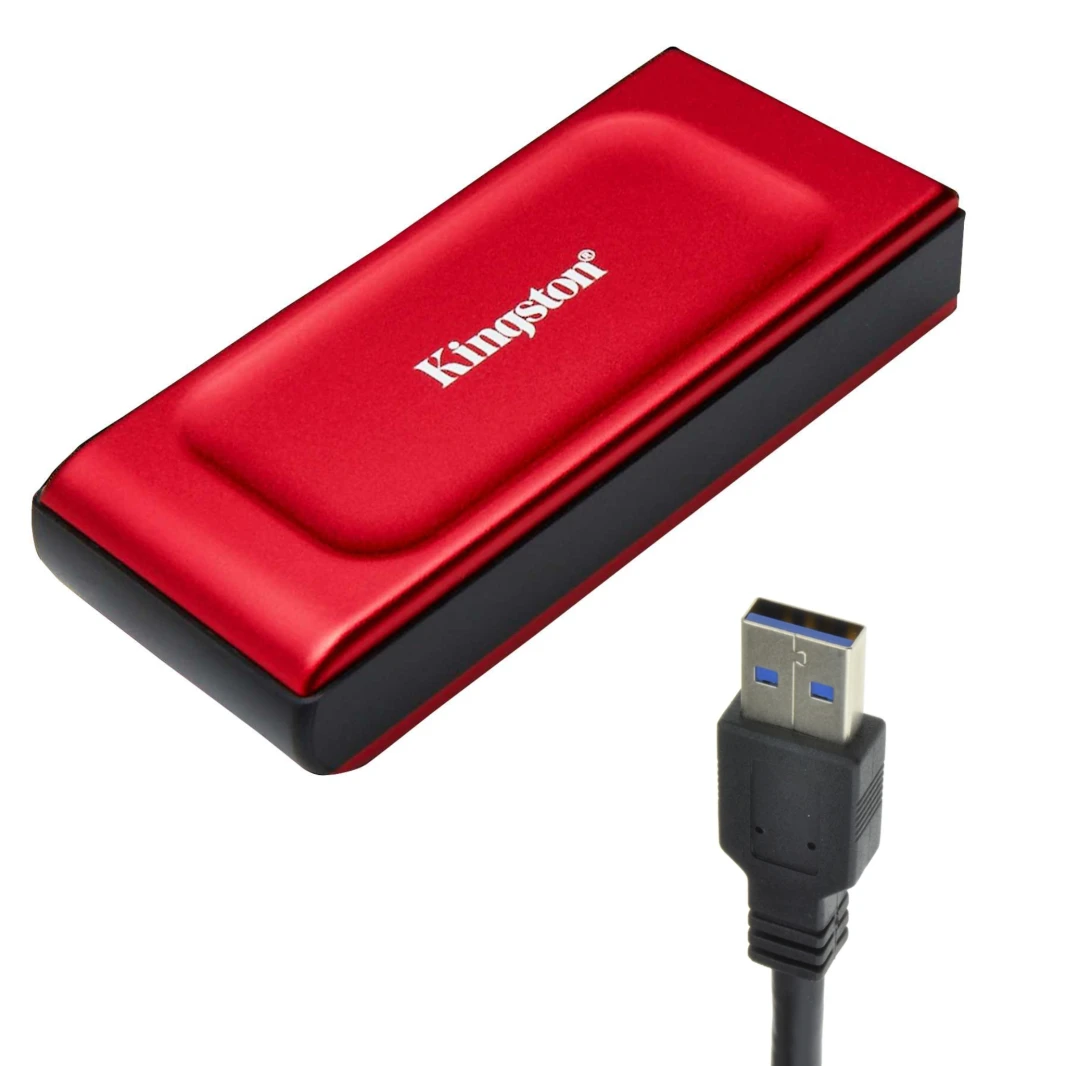 Kingston XS1000R محرك SSD الخارجي-سعة 2 تيرابايت-لون أحمر-واجهة USB-A-SXS1000R/2000G