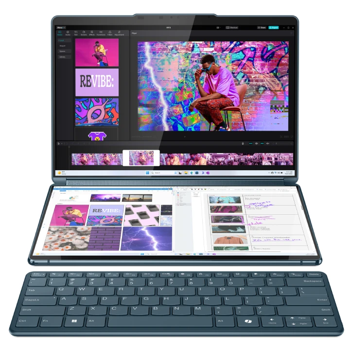 Lenovo Yoga Book 9 13IMU9 – dual display touch screen – Intel Core Ultra 7 155U – 16GB DDR5 – 1TB SSD – Windows 11 – 83FF0000US