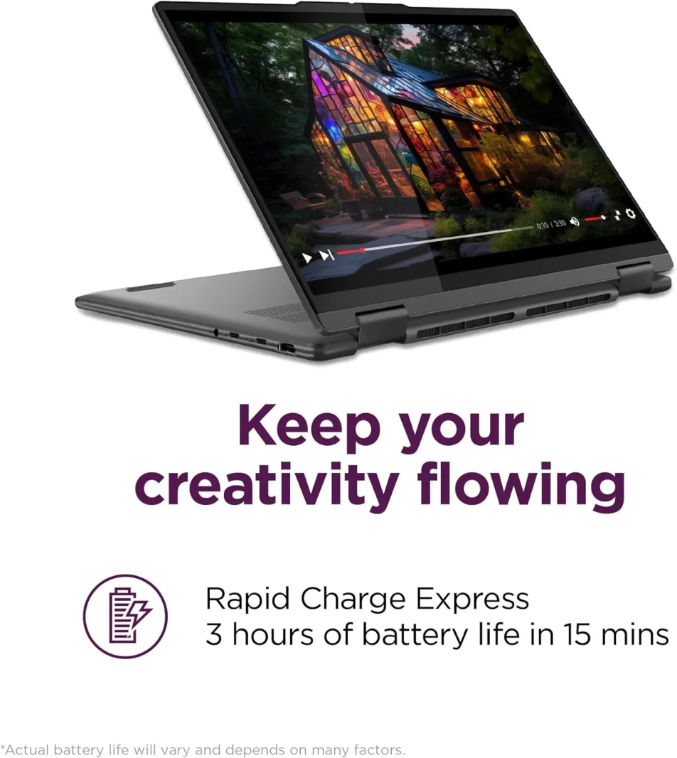 Lenovo Yoga 7 2-in-1 16IML9  [ Intel Ultra 7 | 16GB RAM | 1TB SSD | 16″ WUXGA (1920×1200) | Windows 11 Home ]  – 83DL0002US