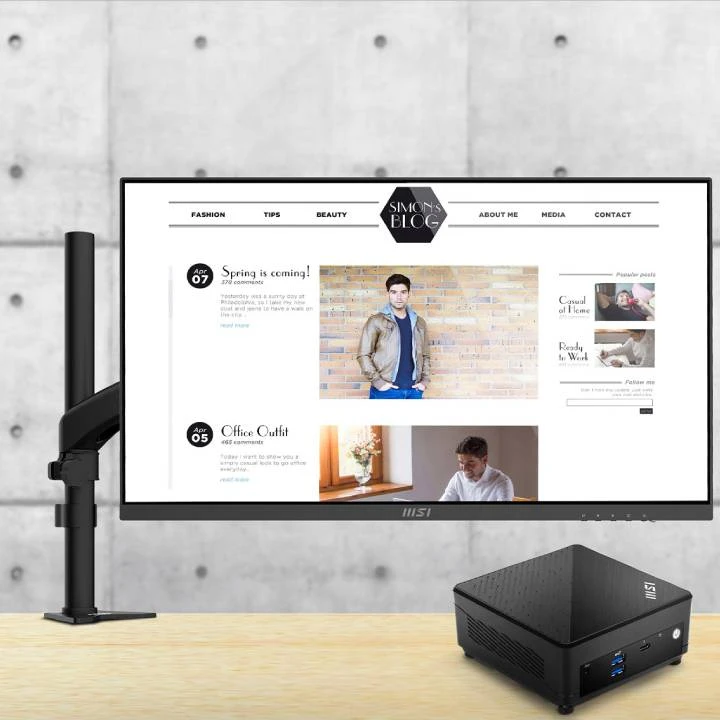MSI Cubi 5 12M Mini PC NUC (Barebone)-Intel Core I3-1215U-حتى 64 جيجابايت 3200 ميجا هرتز RAM-يدعم M.2 SSD NVME-DOS-297BJO-B31215UXX