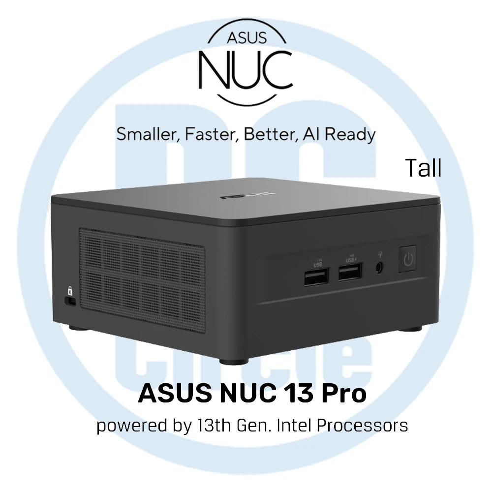 ASUS NUC 13 Pro Kit Bundle (Intel i5-1340P / 8GB DDR4 RAM / 500GB NVMe SSD / 2x Thunderbolt 4 / 2x HDMI / DOS) RNUC13ANHI500002I (90AR00C1-M000B0)