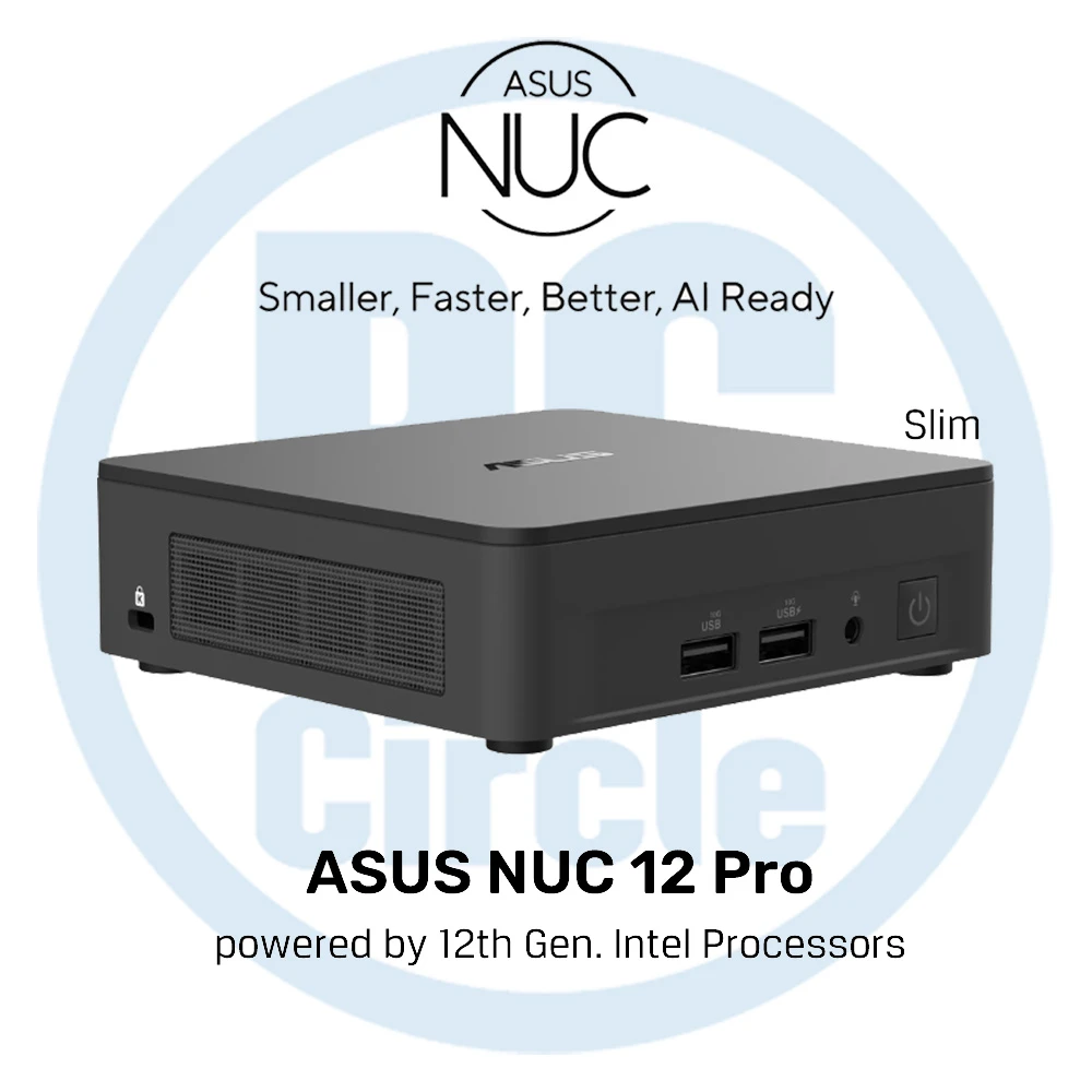 ASUS NUC 12 PRO KIT BUNDLE (12th Gen. VPRO CORE I7-1260P / 16 GB 3200 DDR4 / 500GB NVME SSD / 2X Thunderbolt 4 / 2x HDMI / DOS) RNUC12WSKV70000 (90AB2WSK-MRE100)