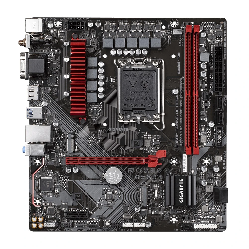 Gigabyte Motherboard B760M Gaming AC DDR4 ، LGA 1700 لـ Intel 13 و 12 ، B760M-Gaming-AC-DDR4