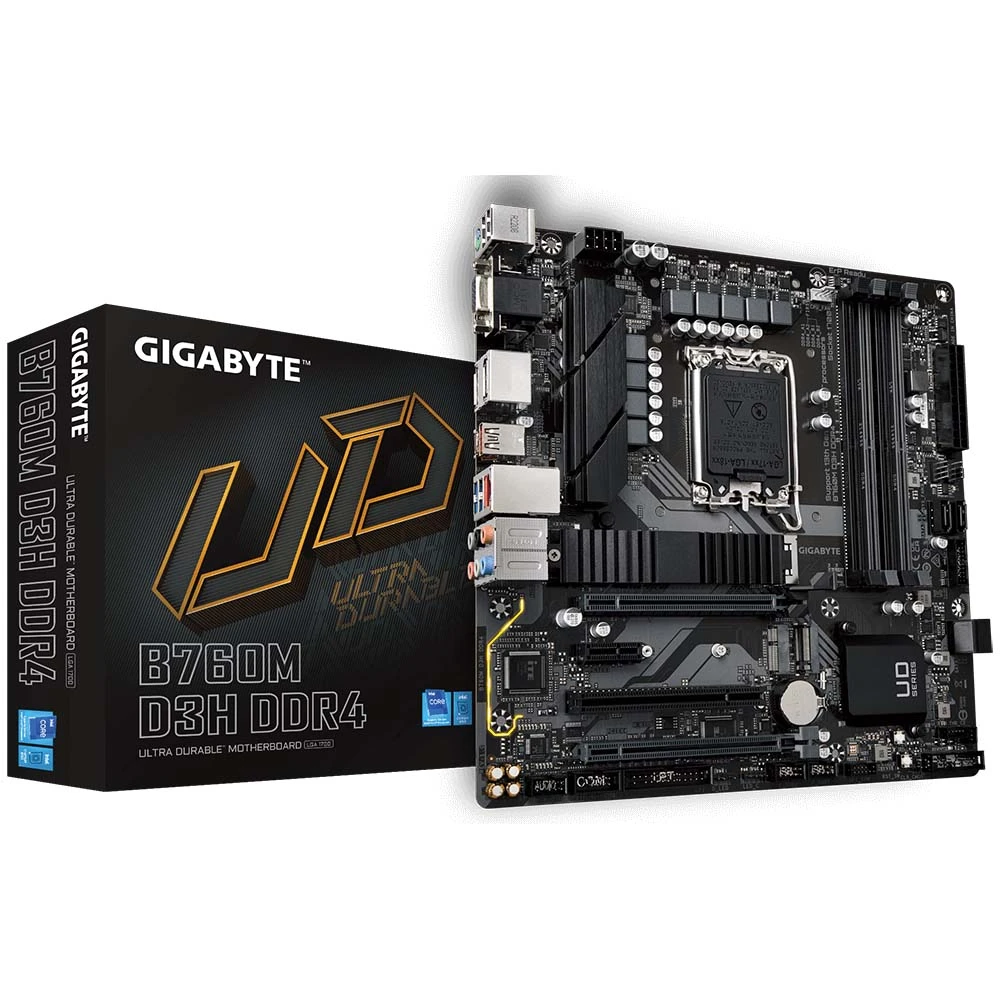 Gigabyte Motherboard B760M D3H DDR4 لـ LGA 1700 Intel 13 و 12 ، B760M-D3H-DDR4