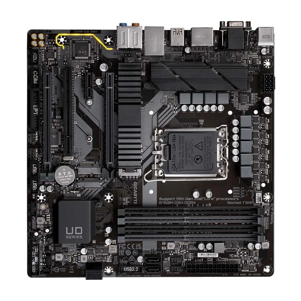 Gigabyte Motherboard B760M D3H DDR4 لـ LGA 1700 Intel 13 و 12 ، B760M-D3H-DDR4