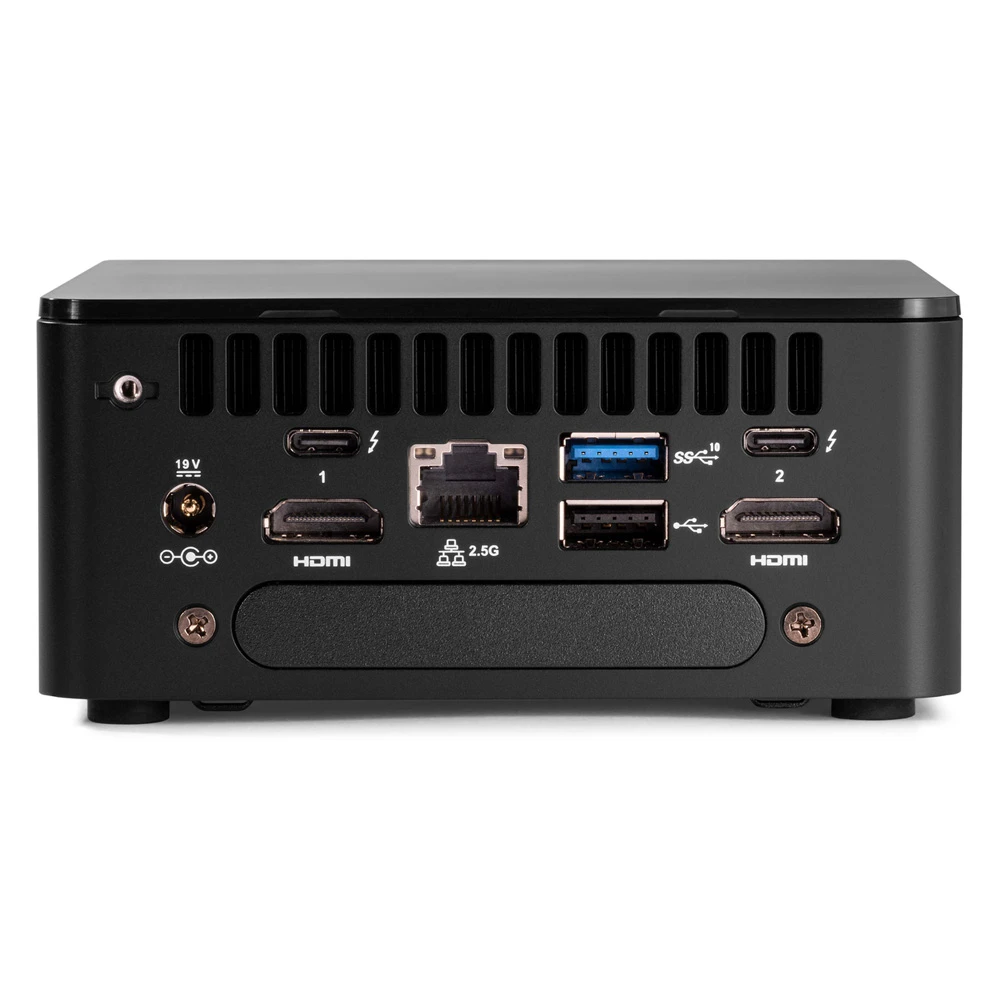 ASUS NUC 12 PRO MINI-PC الجيل الثاني عشر (I5-1240P / يصل إلى 64 جيجابايت DDR4-3200 / دعم 2 X M.2 (2280-2242) + 1 × 2.5 ″ SATA / Intel IRIS XE / DOS) [RNUC12WSHI5000021 / 90AR00E1-M00080]