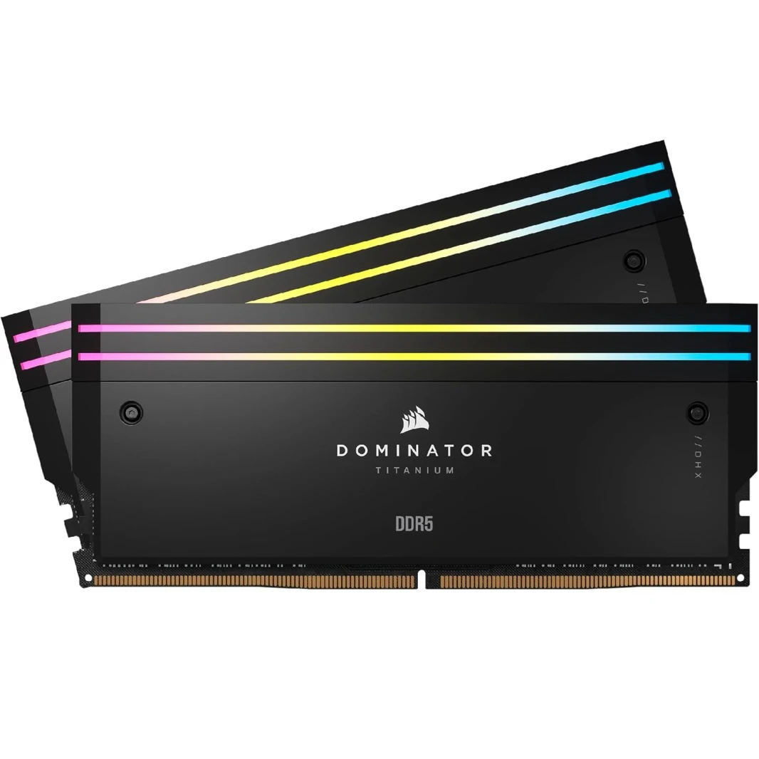 Corsair Dominator Titanium (2x16gb) RAM 7200MT/S DDR5 CL34 Intel XMP Memory Kit RGB - Black - CMP32GX5M2X7200C34
