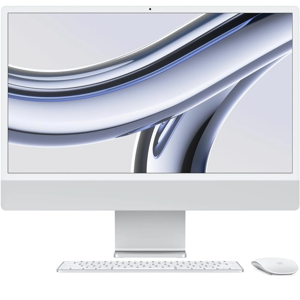 Apple imac All in One PC "Apple M3 8-core مع GPU 8-core ، ذاكرة الوصول العشوائي 8 جيجا بايت ، تخزين SSD 256 جيجا بايت ، 23.5 ″ (4480 × 2520)
