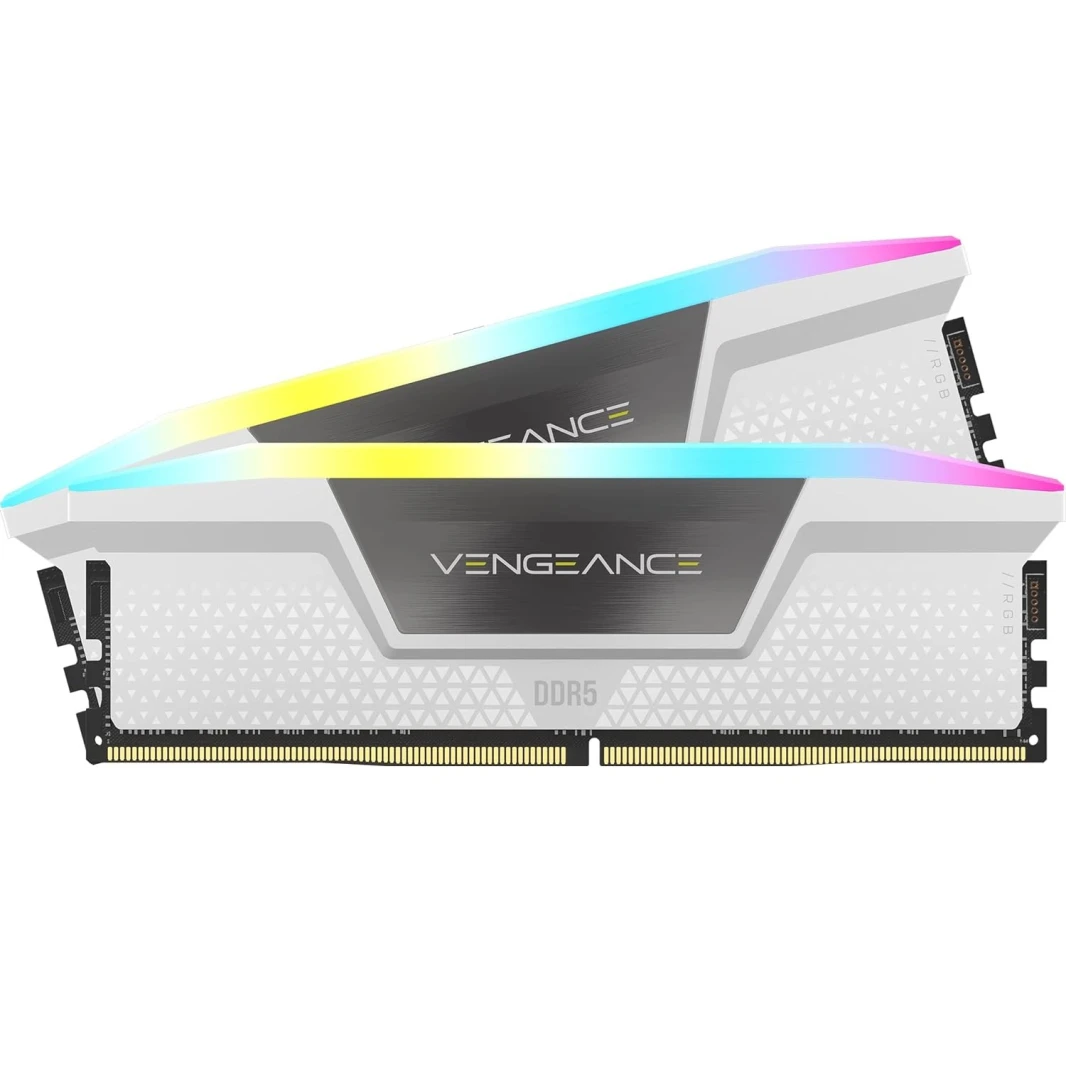 Corsair Vengeance 2x32GB RAM (64GB) DDR5 DRAM 5600MT/S CL40 KIT RGB - WHITE - CMH64GX5MM2B5600C40W