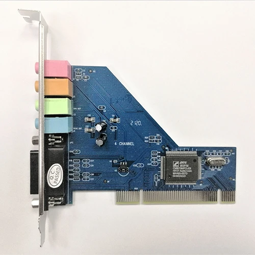 4 قنوات C-Media 8738 Chip 3D Audio Stereo PCI Card {متوافق مع Windows 7 ، XP}