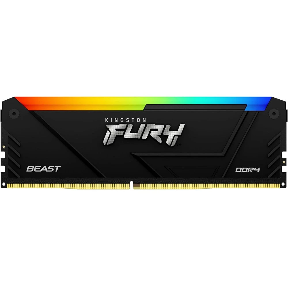 Kingston 16GB FURY BEAST DDR4 3200 MT/S RGB الذاكرة RAM CL16 [KF432C16BB12A/16]