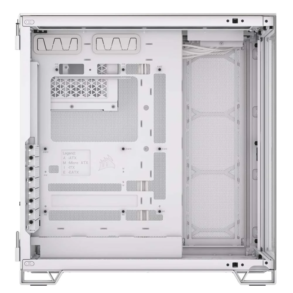 Corsair 6500x Mid-Fower Dual Ramber Case-الألومنيوم الأبيض/الساتان الرمادي [CC-9011285-WW]