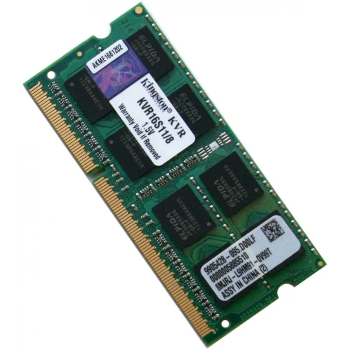 Kingston 8GB / 1600MHz DDR3 PC3-12800 CL11 204 -PIN SODIMM RAM (KVR16S11 / 8) (1.5V)