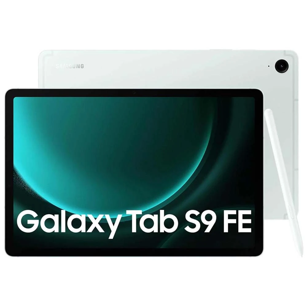 Samsung Galaxy Tab S9 Fe Tablet "Octa Core CPU ، ذاكرة الوصول العشوائي 8GB ، تخزين 256 جيجابايت ، Wi-Fi" Mint SM-X510