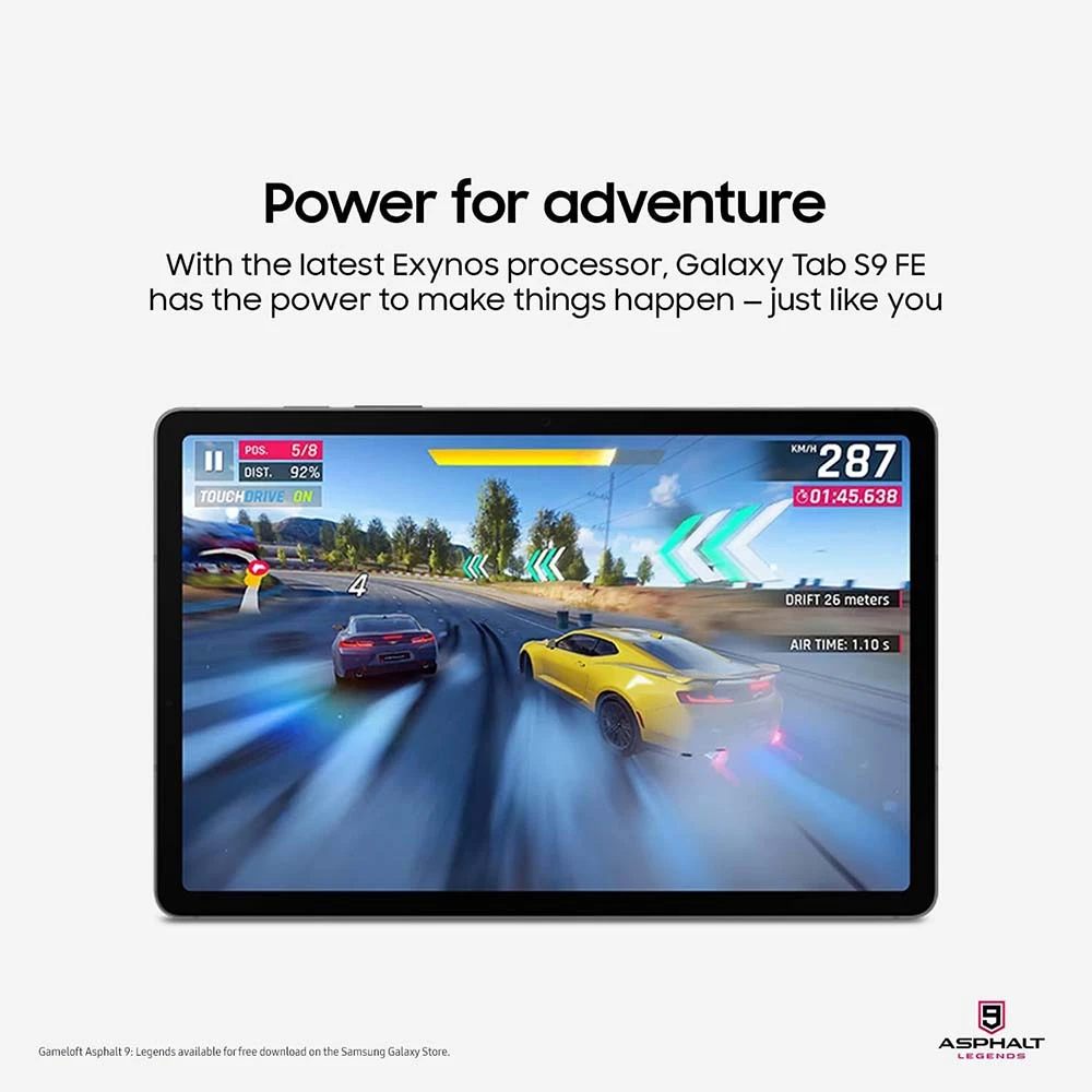 Samsung Galaxy Tab S9 Fe Tablet "Octa Core CPU ، ذاكرة الوصول العشوائي 8GB ، تخزين 256 جيجابايت ، Wi-Fi" Mint SM-X510