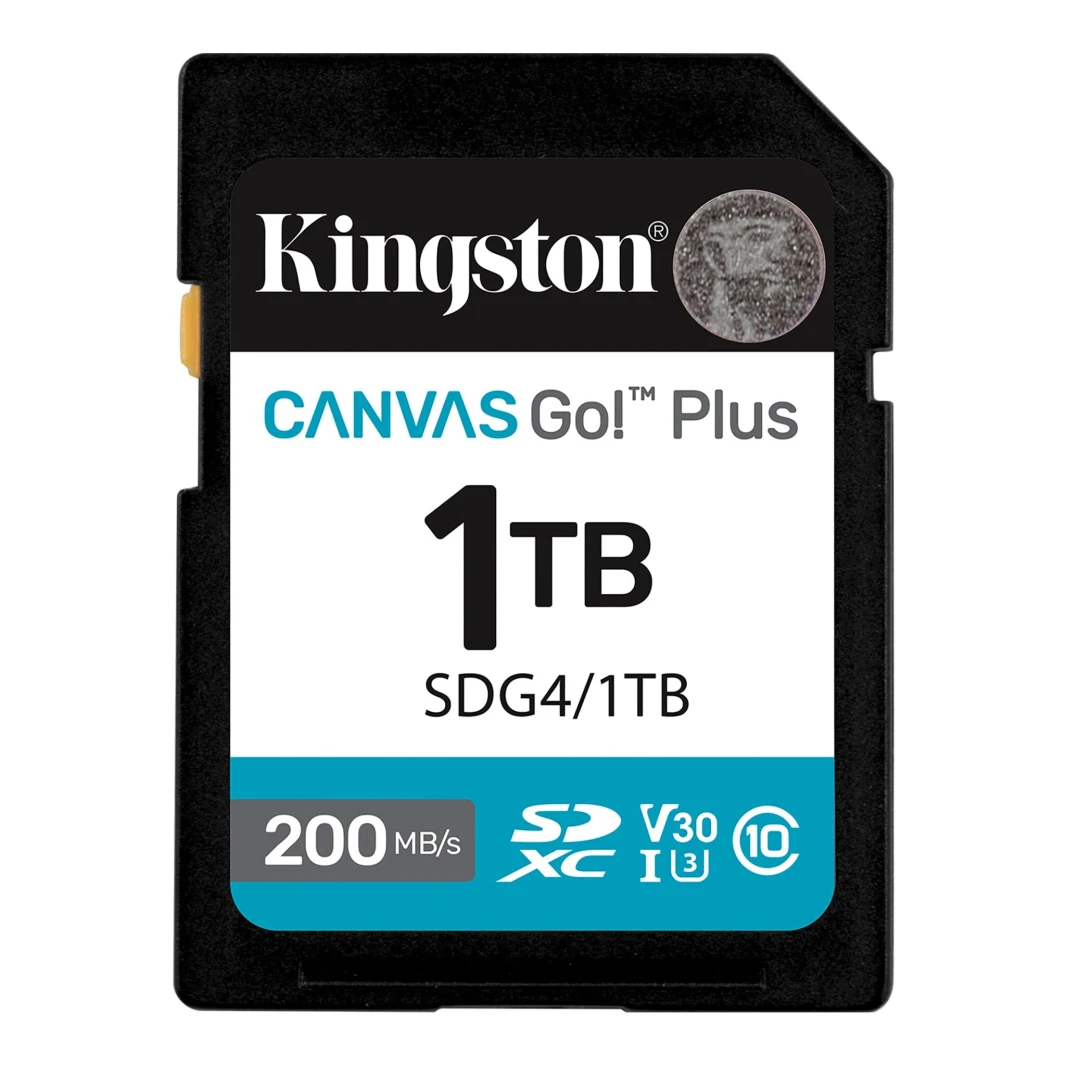 Kingston 1TB SDXC Canvas Go Plus Gen4 200MB/s C10 SD Card SDG4/1TB