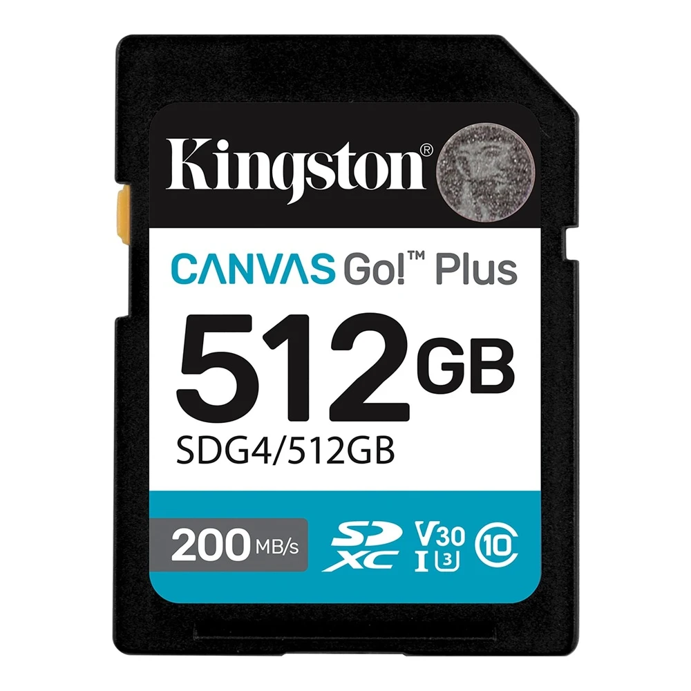 Kingston 512GB SDXC Canvas GO بالإضافة إلى Gen4 200MB/S C10 SD CARD SDG4/512GB