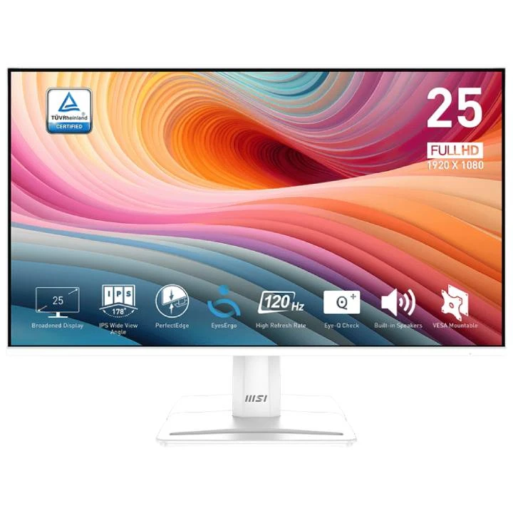MSI Monitor - 24.5 ″ FHD - 120Hz - IPS - اللون الأبيض - Pro MP251W E2