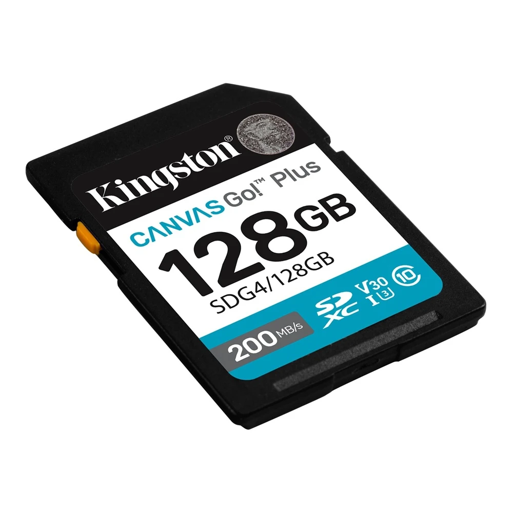 Kingston 128GB SDXC Canvas Go Plus Gen4 200MB/s C10 SD Card SDG4/128GB