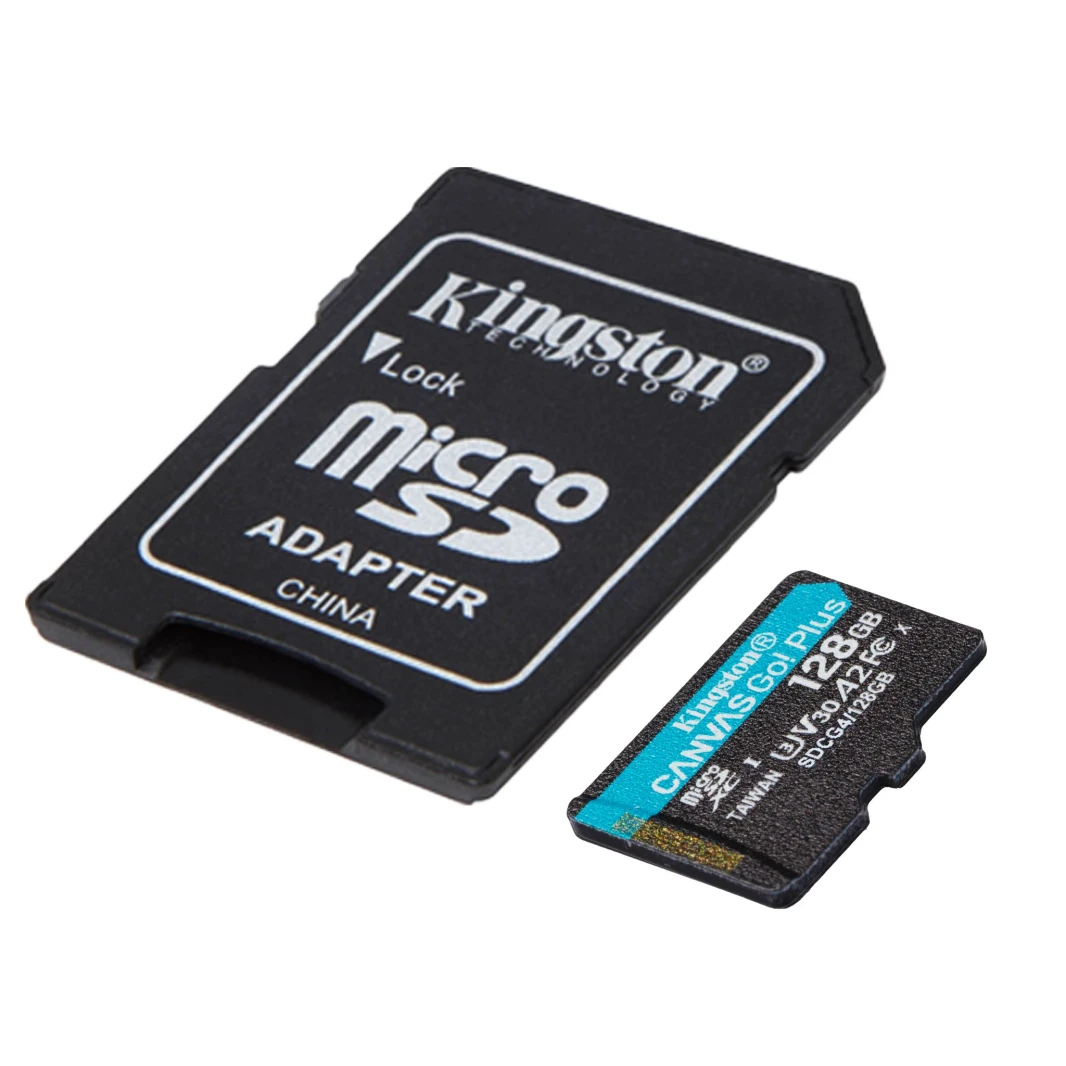 Kingston 128GB Canvas Go! Plus microSD – up to 200MB/s read – SDCG4/128GB