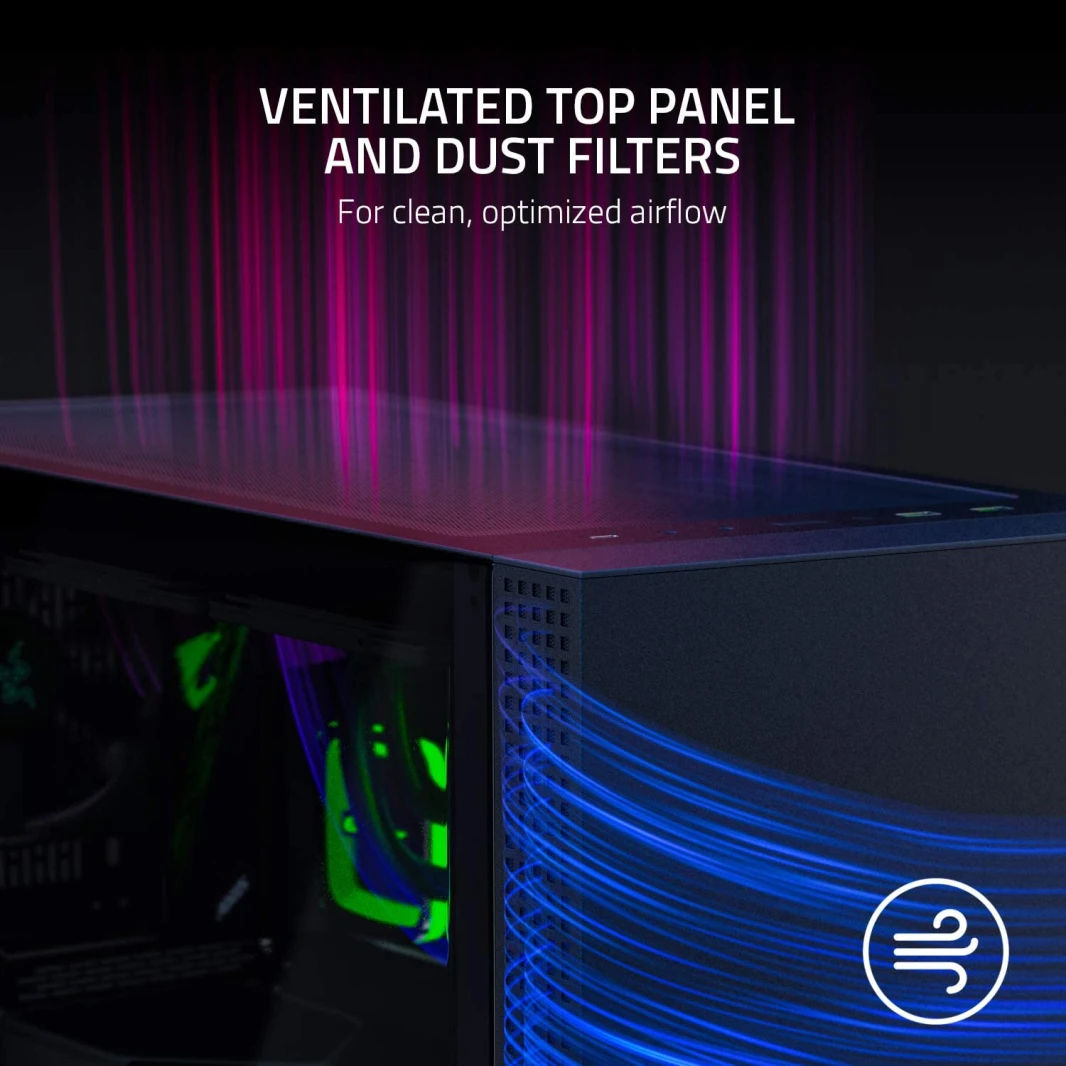 Razer Tomahawk ATX ATX ATX ATX Hassis مع Razer Chroma RGB-RC21-01420100-R3M1