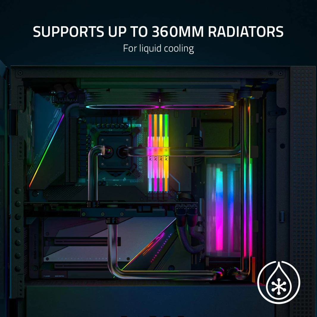 Razer Tomahawk ATX ATX ATX ATX Hassis مع Razer Chroma RGB-RC21-01420100-R3M1