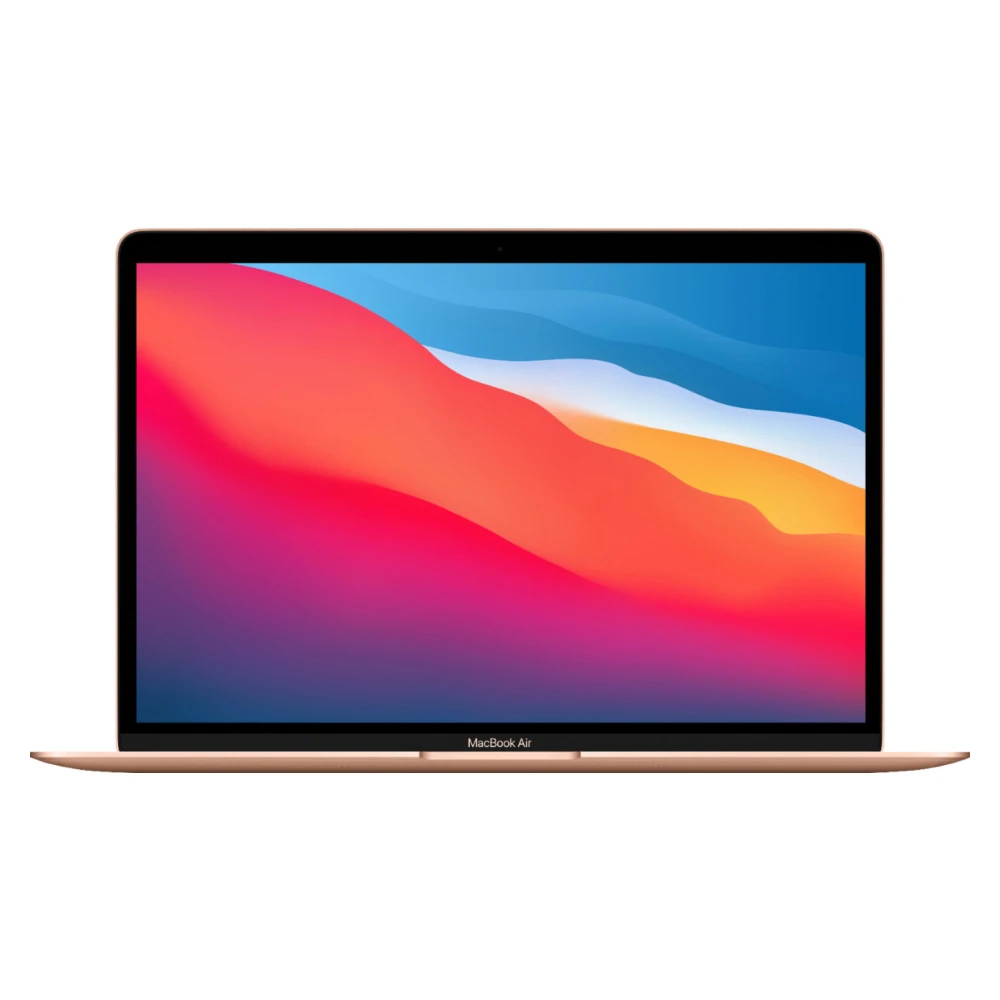 Apple MacBook Air 13 ″ ″ {M1 CPU / 8GB RAM / 256GB SSD / 2560 * 1600 بكسل (دقة) / دعم معرف اللمس / لون الذهب} mgnd3ll / a