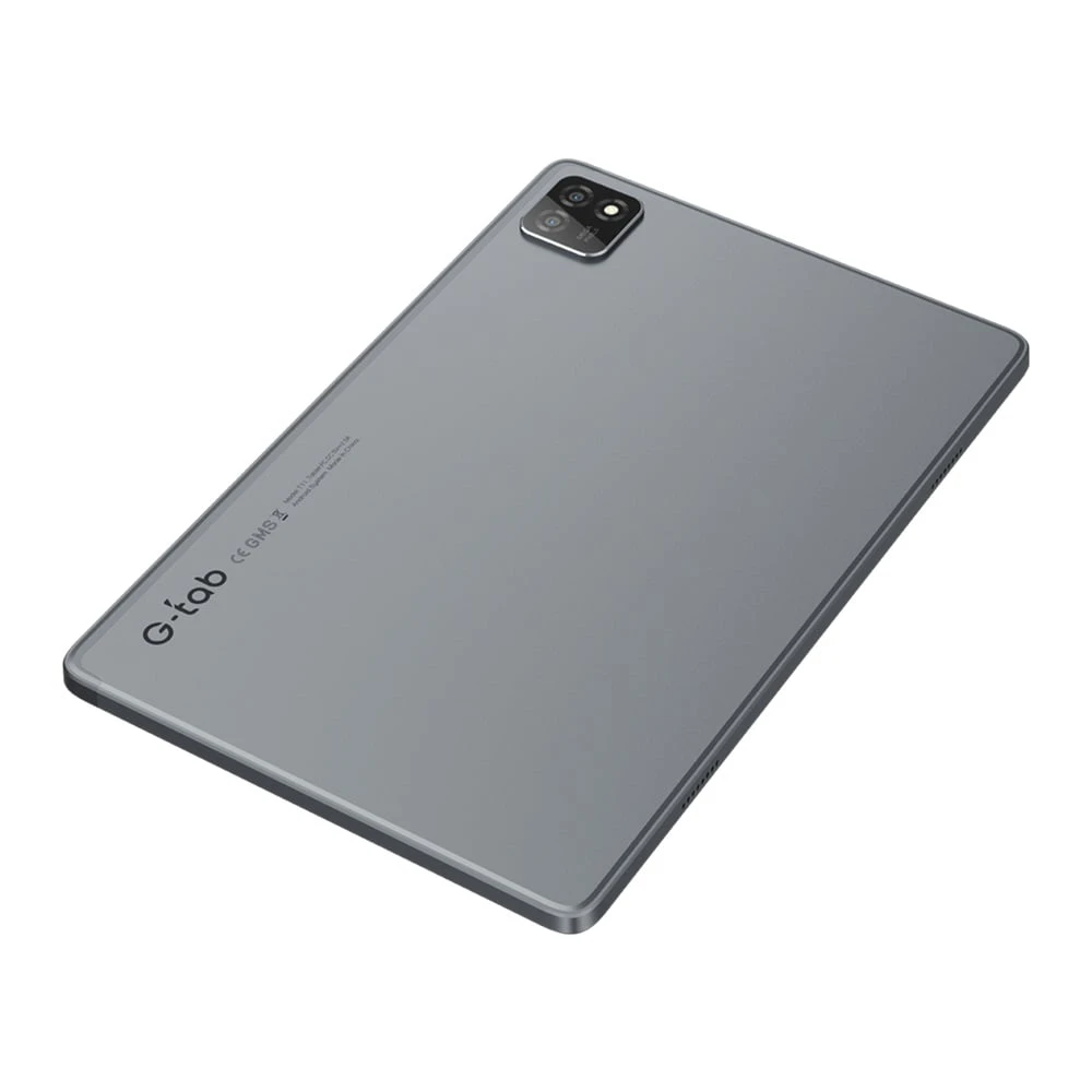 G-Tab Tab T11 "معالج رباعي Core ، تخزين 128 جيجابايت ، ذاكرة الوصول العشوائي 4GB ، 4G LTE ، شاشة HD 10.1 بوصة ، رمادي" مع لوحة المفاتيح