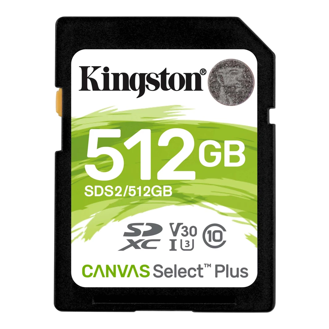 Kingston 512GB Canvas حدد بالإضافة إلى بطاقة ذاكرة SD [SDS2/512GB]