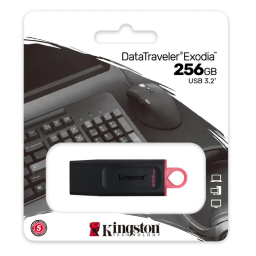Kingston 256gb DataTraveler Exodia USB Flash محرك أقراص واقية و Keyring بألوان متعددة (DTX/256GB)