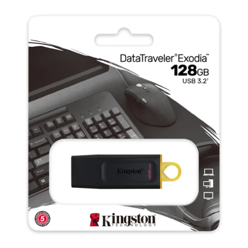 Kingston 128GB DataTraveler Exodia USB Flash Drive مع غطاء واقٍ ومفاتيح بألوان متعددة (DTX/128GB)