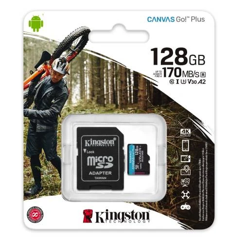 Kingston 128GB Canvas GO! بالإضافة إلى microSD [SDCG3/128GB]