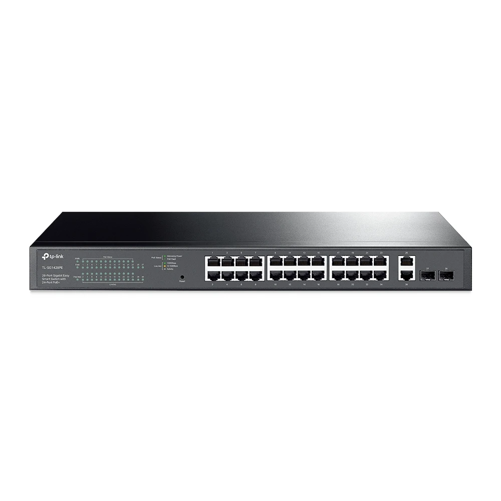 TP-Link TL-SG1428PE 28-PORT GIGABIT SMALT SMITH مع 24 ميناء POE+