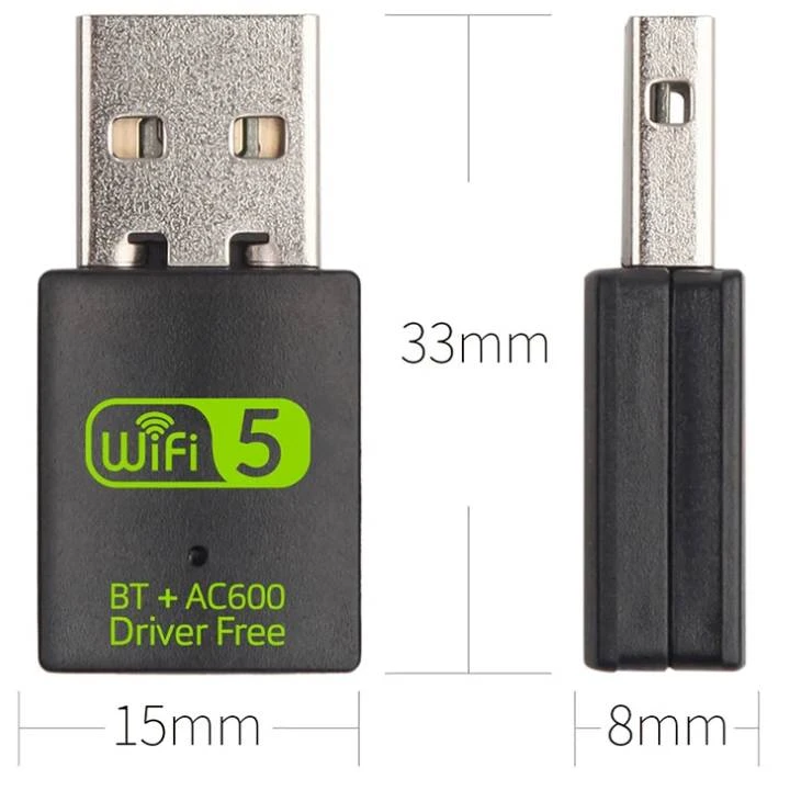 Trusting 600Mbps USB WiFi and Bluetooth-compatible Adapter