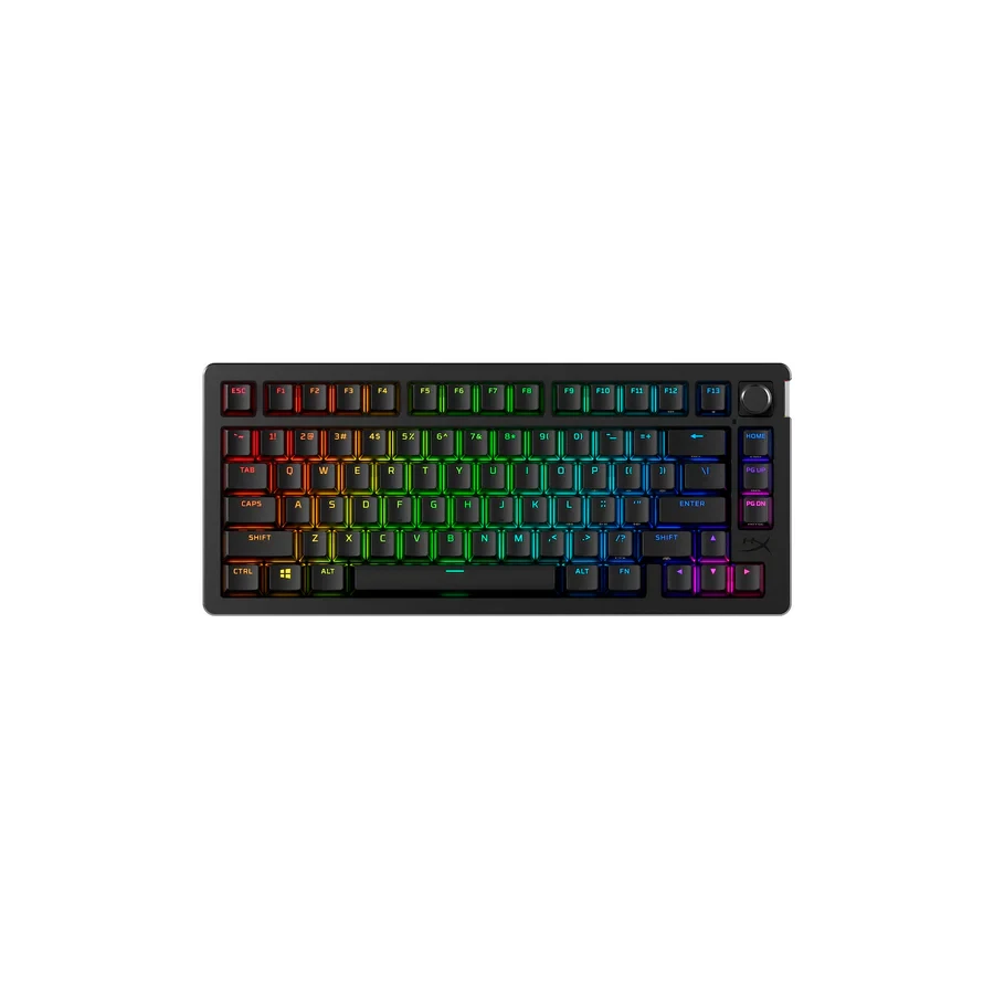 HP Hyperx Alloy Rise 75 لوحة مفاتيح ألعاب ميكانيكية لاسلكية أسود (موديل الولايات المتحدة لا ضمان) 91Y91AA