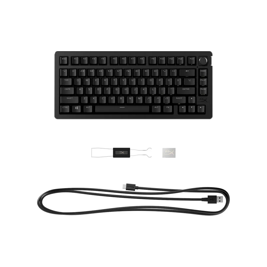 HP Hyperx Alloy Rise 75 لوحة مفاتيح ألعاب ميكانيكية لاسلكية أسود (موديل الولايات المتحدة لا ضمان) 91Y91AA