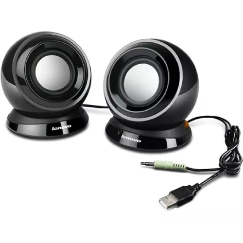 مكبر صوت Lenovo Wired لجهاز الكمبيوتر المحمول والكمبيوتر M0520 - 3W Driver - Black