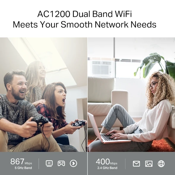 TP-Link AC1200 Wi-Fi Dual-Band Router Archer C64 (Ver.1.0)