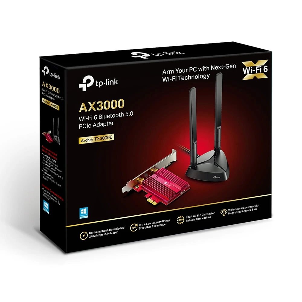 TP-Link AX3000 Wi-Fi 6 Bluetooth 5.0 PCIe Adapter [Archer TX3000E]