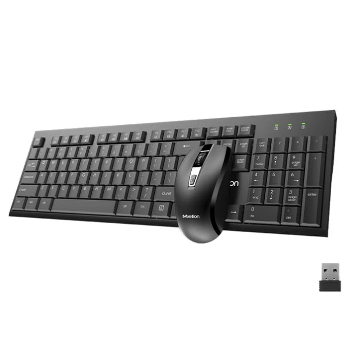 Meetion 2.4 جيجا هرتز الماوس اللاسلكي ولوحة المفاتيح - C4120 Little Black