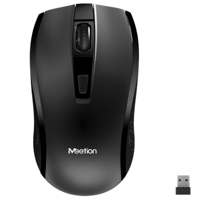 Meetion 2.4 جيجا هرتز الماوس اللاسلكي ولوحة المفاتيح - C4120 Little Black