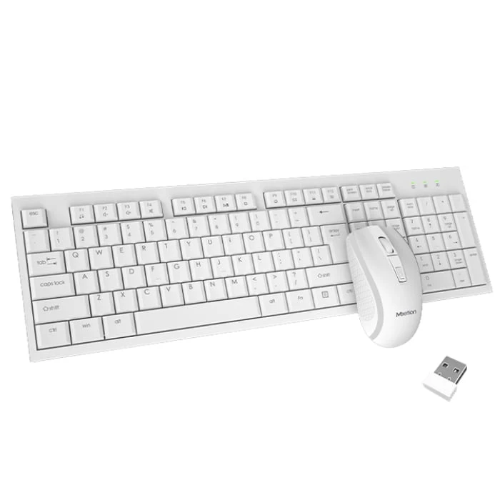 meetion 2.4GHz Wireless Combo mouse and keyboard – C4120little white