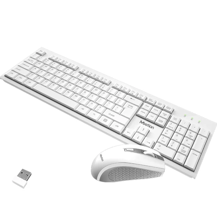 meetion 2.4GHz Wireless Combo mouse and keyboard – C4120little white
