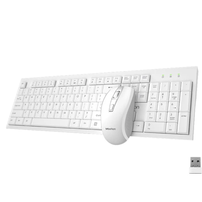 meetion 2.4GHz Wireless Combo mouse and keyboard – C4120little white