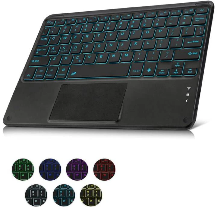 Wireless Backlit Bluetooth Keyboard with touch built-in