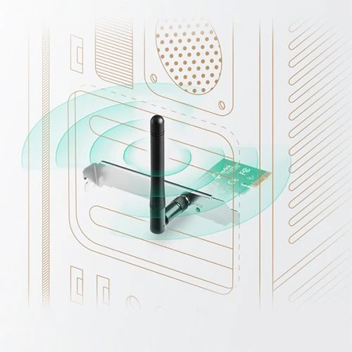 TP-Link 150Mbps Wireless N PCI Express Adapter TL-WN781ND استلام إشارة wifi بواسطة PCI Express للكمبيوتر الشخصي