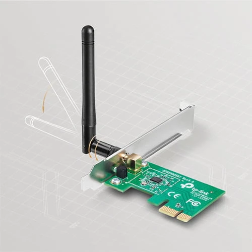 TP-Link 150Mbps Wireless N PCI Express Adapter TL-WN781ND استلام إشارة wifi بواسطة PCI Express للكمبيوتر الشخصي